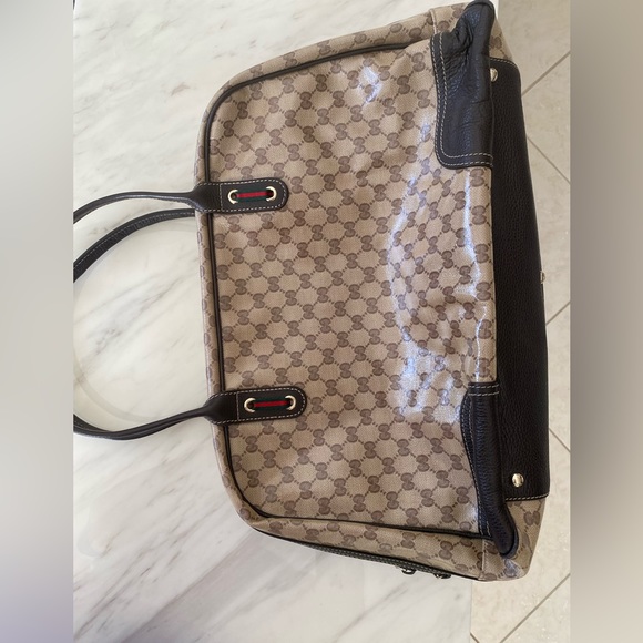 GUCCI GG Crystal Canvas and Leather Large Princy Handbag - Picture 3 of 14